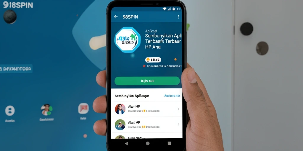 Antarmuka intuitif dari aplikasi Sembunyikan Aplikasi 98SPIN.