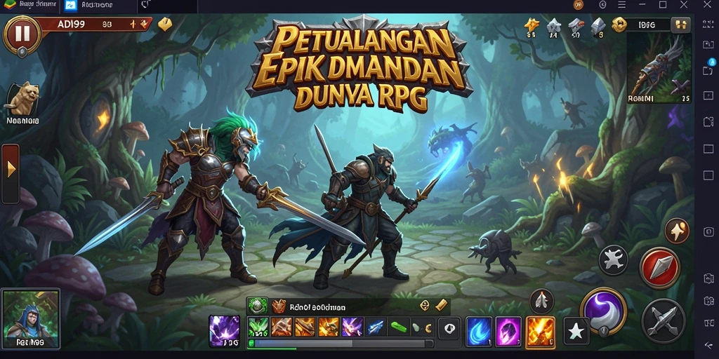 Tampilan antarmuka ADI99 yang menarik dan fungsional dalam permainan RPG.