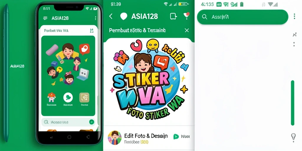 Tampilan antarmuka intuitif aplikasi Pembuat Stiker WA ASIA128.