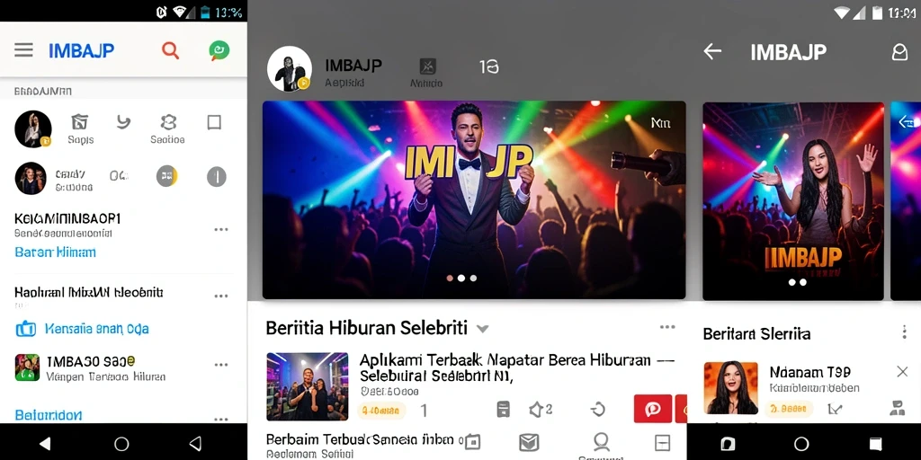 Tampilan antarmuka aplikasi IMBAJP yang menarik dan informatif.