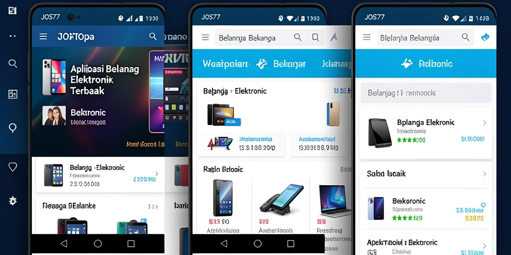 Antarmuka JOS77 yang sederhana dan fungsional untuk berbelanja elektronik.