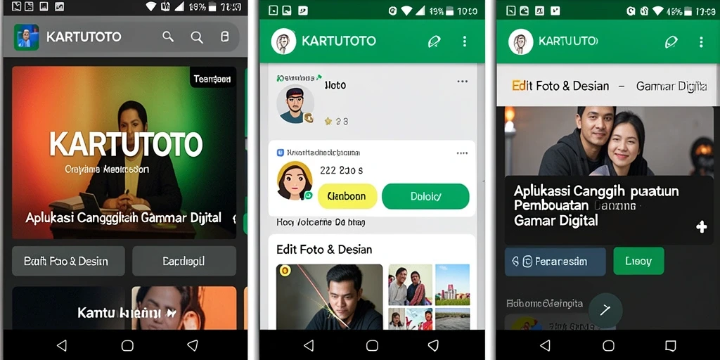 Antarmuka KARTUTOTO yang intuitif untuk pengeditan gambar digital.