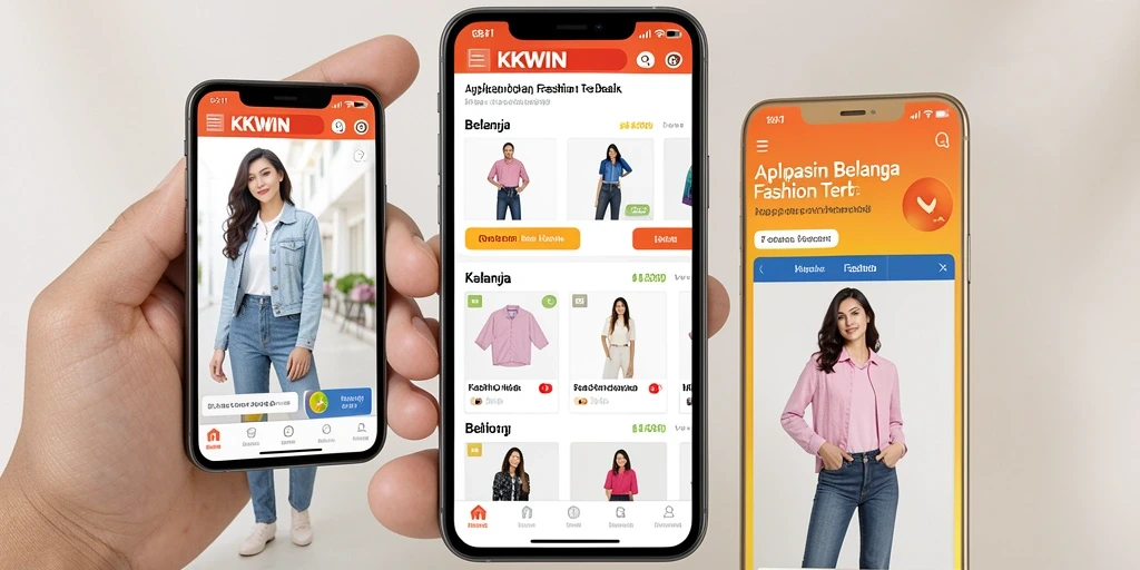 Tampilan antarmuka KKWIN yang menarik dan modern untuk fashion.
