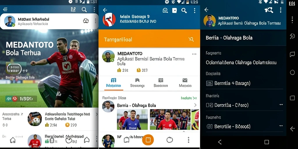 Screenshot aplikasi MEDANTOTO menampilkan antarmuka berita olahraga bola.