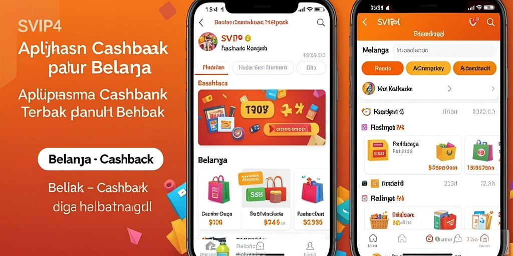 Tampilan antarmuka SVIP4 yang sederhana dan menarik untuk belanja cashback.