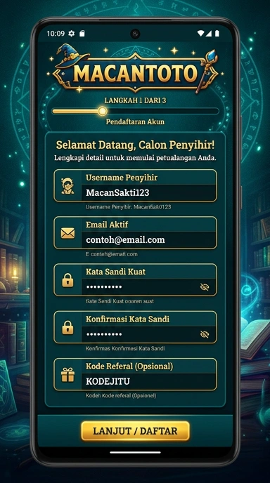 Langkah Mudah Registrasi Akun Baru macantoto